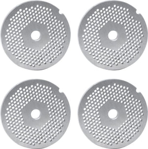 Omcan - #22 (3.2 mm) European-Style Stainless Steel Hubless Meat Grinder Plate, Pack of 4 - 11220