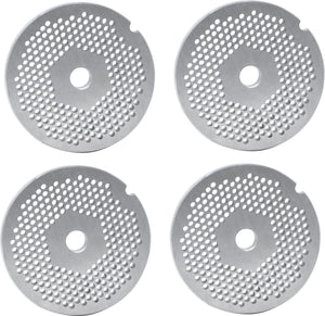 Omcan - #22 (3.2 mm) Stainless Steel Meat Grinder Plate with Hub, Pack of 4 - 40306