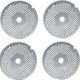 Omcan - #22 (3.2 mm) Stainless Steel Meat Grinder Plate with Hub, Pack of 4 - 40306