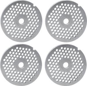 Omcan - #22 (4.8 mm) European-Style Stainless Steel Hubless Meat Grinder Plate, Pack of 4 - 11221