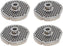 Omcan - #22 (4.8 mm) Stainless Steel Meat Grinder Plate with Hub & Flat Sides, Pack of 4 - 45275