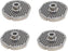 Omcan - #22 (4.8 mm) Stainless Steel Meat Grinder Plate with Hub, Pack of 4 - 40307