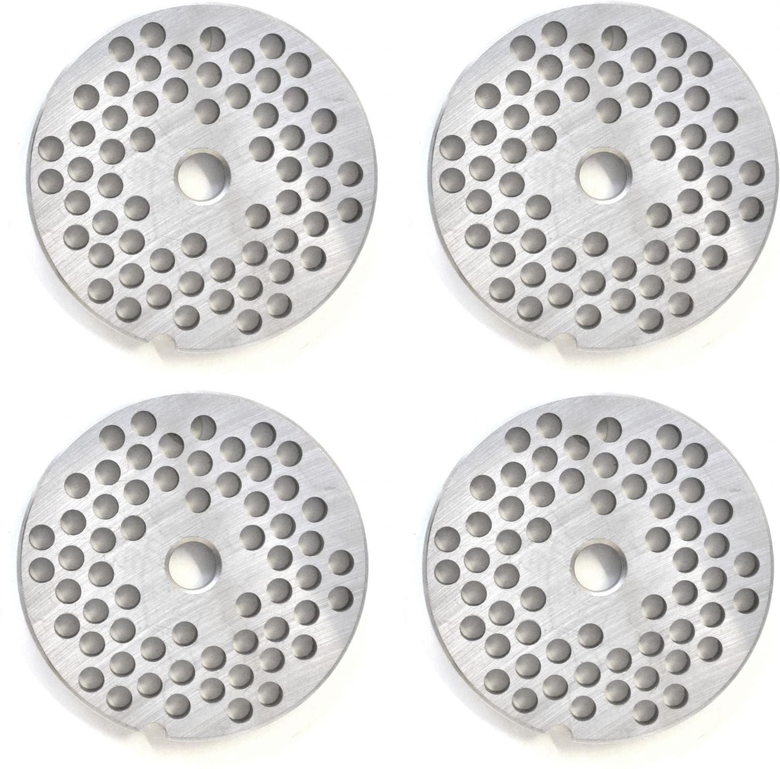 Omcan - #22 (6 mm) European-Style Stainless Steel Hubless Meat Grinder Plate, Pack of 4 - 11222