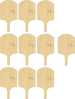 Omcan - 22" Wooden Pizza Peel (12" x 14"), Pack of 10 - 80600