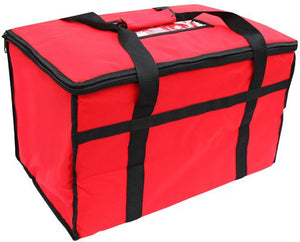 Omcan - 22" x 13.9" x 13" Red Insulated Delivery Bag, Pack of 5 - 80948