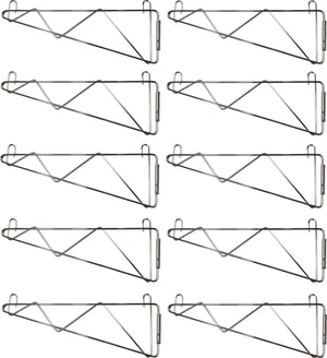 Omcan - 24” Wall Bracket For Chrome Shelving, Pack of 10 - 24251