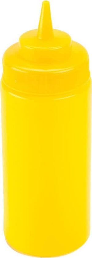 Omcan - 24 oz Yellow Condiment Squeeze Bottles Set of 6 (710 ml), Pack of 15 - 40471