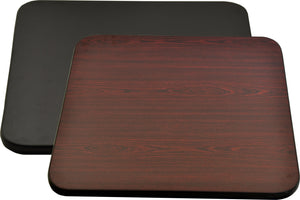 Omcan - 24" x 24" Mahogany/Black Square Table Top, Pack of 4 - 43169