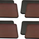 Omcan - 24" x 24" Mahogany/Black Square Table Top, Pack of 4 - 43169