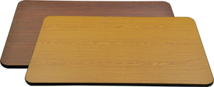 Omcan - 24" x 24" Oak/Walnut Square Table Top, Pack of 4 - 43159