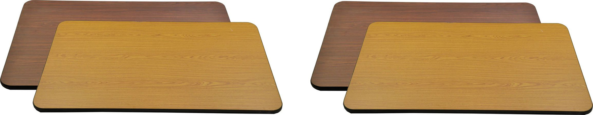 Omcan - 24" x 24" Oak/Walnut Square Table Top, Pack of 4 - 43159