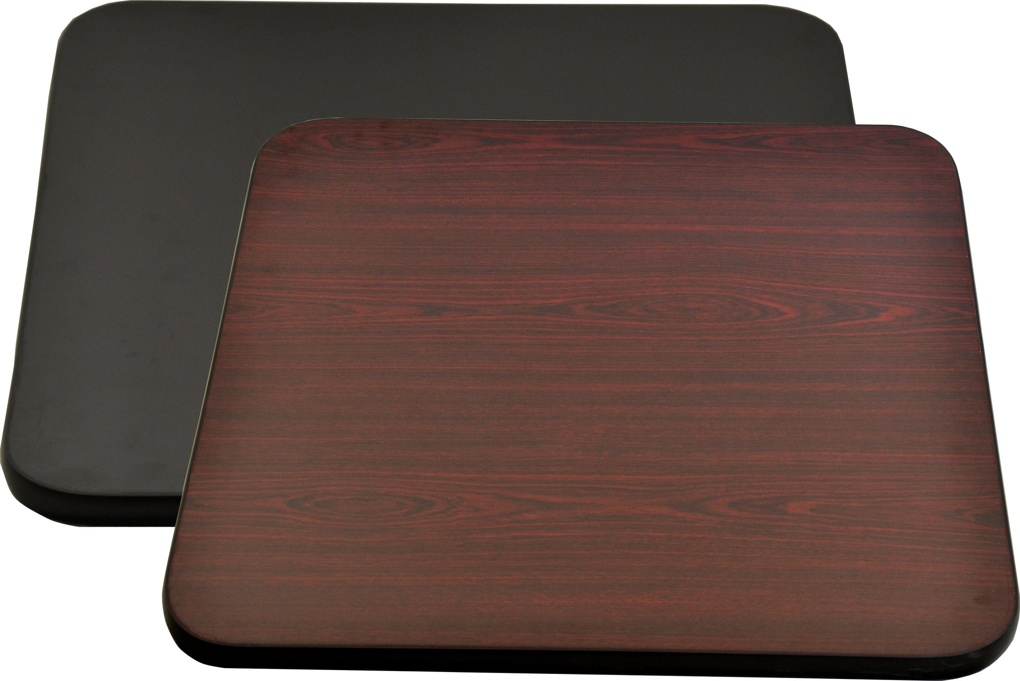 Omcan - 24" x 42" Mahogany/Black Rectangular Table Top, Pack of 2 - 43171