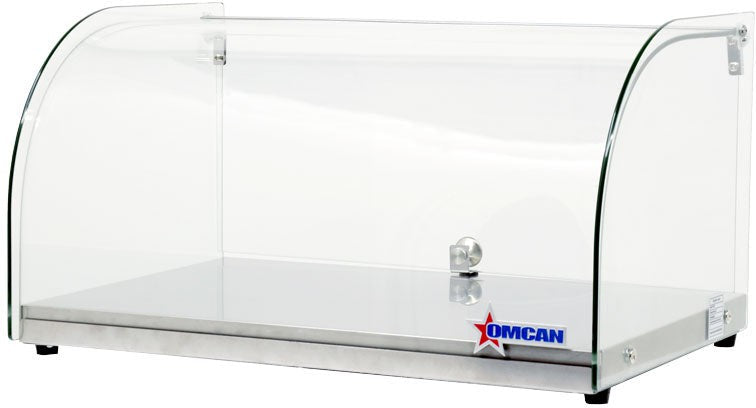 Omcan - 25 L Capacity Countertop Food Display Case with Curved Front Glass - 44370