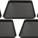 Omcan - 25.5” x 17.75” Black Fiberglass Tray, Pack of 5 - 37956