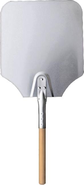 Omcan - 26" Aluminum Pizza Peel with Wooden Handle (12” x14”), Pack of 5 - 80249