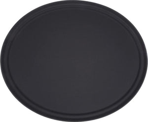 Omcan - 26" Black Oval Non-Slip Service Tray (660 mm x 559 mm), Pack of 4 - 80107