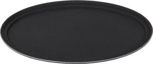 Omcan - 26" Black Oval Non-Slip Service Tray (660 mm x 559 mm), Pack of 4 - 80107