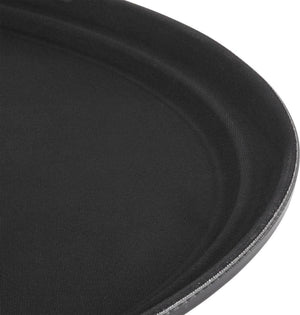 Omcan - 26" Black Oval Non-Slip Service Tray (660 mm x 559 mm), Pack of 4 - 80107