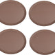 Omcan - 26" x 22" Brown Oval Non-Slip Service Tray (660 mm x 559 mm), Pack of 4 - 80108