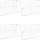 Omcan - 27” x 12” x 8” White Wire Freezer Divider, Pack of 4 - 10746