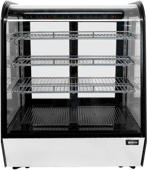 Omcan - 28" Countertop Curve Glass Refrigerated Display with 5 cu.ft. Capacity - 47448