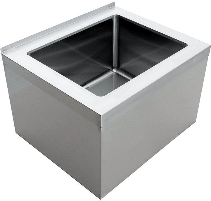 Omcan - 28″ x 20″ x 12″ Stainless Steel Mop Sink with Drain Basket - 44607