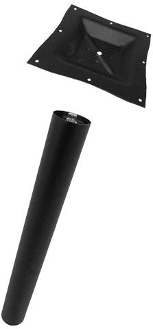 Omcan - 3" D x 28.5" H Black Column with Square Top Spider, Pack of 5 - 43206