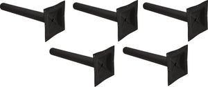 Omcan - 3" D x 28.5" H Black Column with Square Top Spider, Pack of 5 - 43206