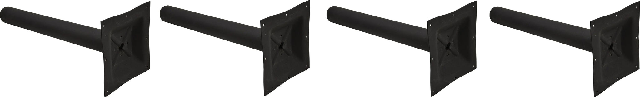 Omcan - 3" D x 40" H Black Column with Square Top Spider, Pack of 4 - 43509