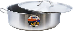 Omcan - 30 QT Stainless Steel Brazier with Cover - 80430