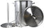 Omcan - 30 Qt Turkey Fryer and 10 Qt Fish Fryer/Boiler/Steamer Set with Lid, 2 Baskets/Rack/Hook/Thermometer and Injector - 47172