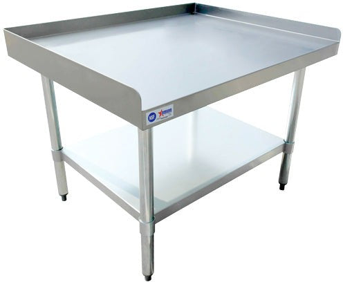 Omcan - 30″ x 36″ Stainless Steel Equipment Stand with Stainless Steel Undershelf and Legs - 47696