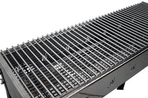 Omcan - 31.5″ x 12.6″ Stainless Steel Charcoal BBQ Grill with Stainless Steel Brazier - CE-IT-0291