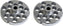 Omcan - #32 (16 mm) Stainless Steel Meat Grinder Plate with Hub & 3 Notches, Pack of 2 - 23562