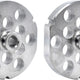 Omcan - #32 (3 mm) Stainless Steel Meat Grinder Plate with Hub & 3 Notches, Pack of 2 - 23552