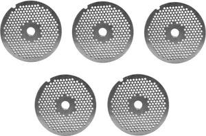 Omcan - #32 (3.5 mm) Carbon Steel Hubless Meat Grinder Plate, Pack Of 5 - 11257