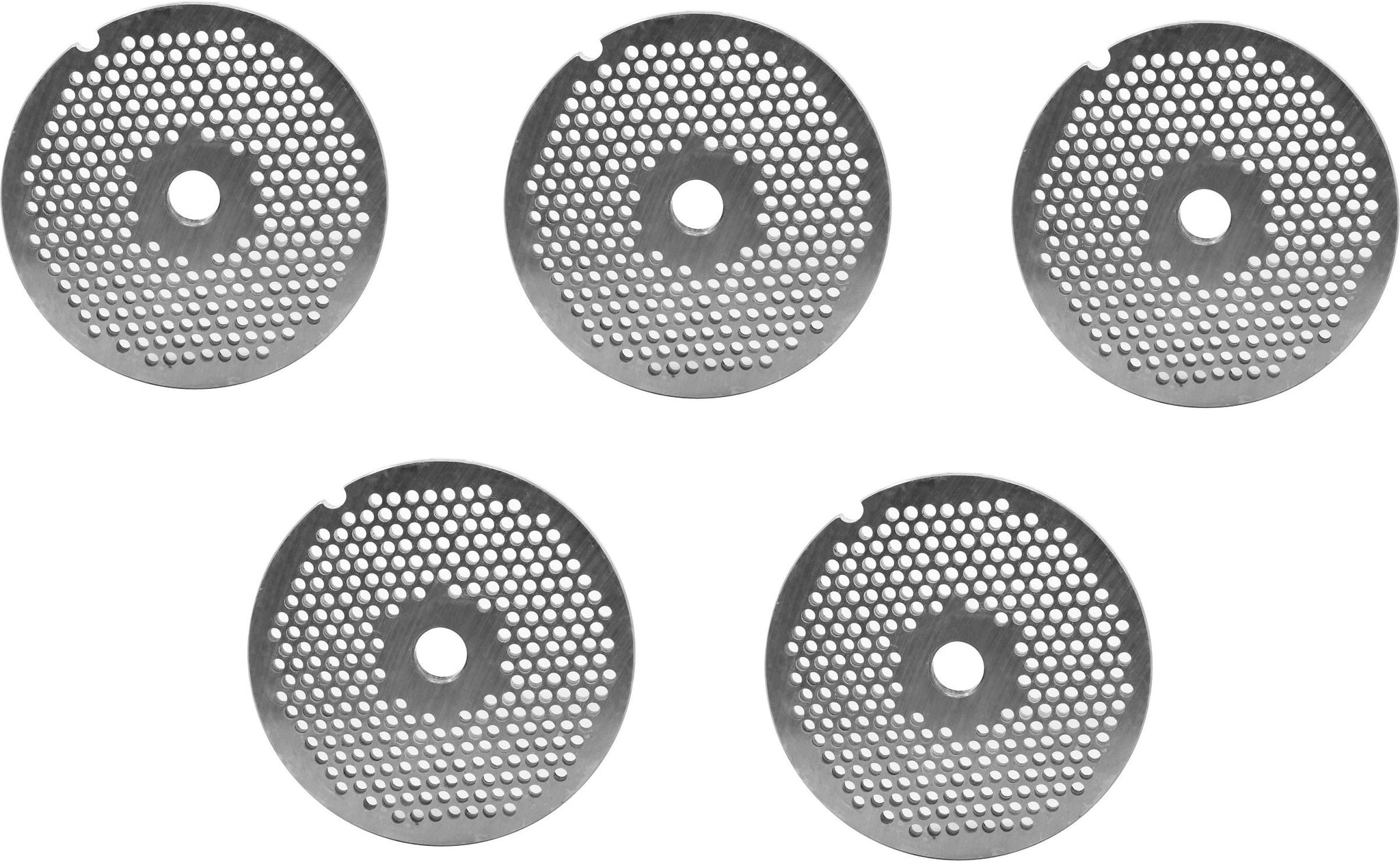 Omcan - #32 (3.6 mm) Carbon Steel Hubless Meat Grinder Plate, Pack Of 5 - 11258