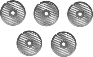 Omcan - #32 (3.6 mm) Carbon Steel Hubless Meat Grinder Plate, Pack Of 5 - 11258