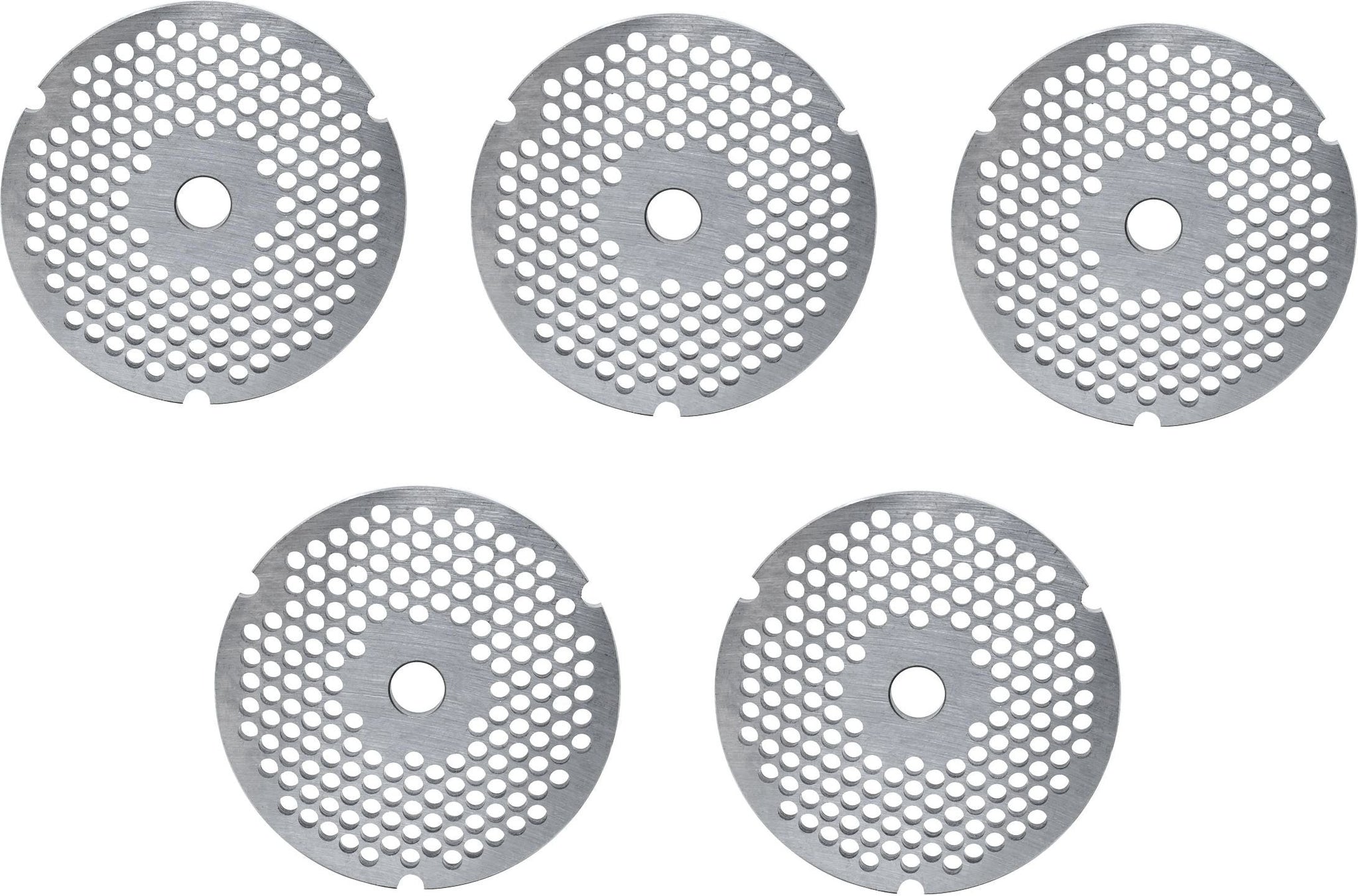 Omcan - #32 (4.5 mm) Carbon Steel Hubless Meat Grinder Plate, Pack of 5 - 11259