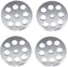 Omcan - #32 European-Style (18 mm) Stainless Steel Hubless Meat Grinder Plate, Pack of 4 - 11233