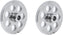 Omcan - #32 European-Style (3.5 mm) Stainless Steel Meat Grinder Plate with Hub, Pack of 2 - 37546