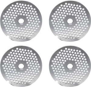 Omcan - #32 European-Style (4.8 mm) Stainless Steel Hubless Meat Grinder Plate, Pack of 4 - 11228