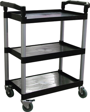 Omcan - 32.5” x 16.25” Black Plastic Bussing Cart, Pack of 2 - 24183