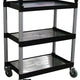 Omcan - 32.5” x 16.25” Black Plastic Bussing Cart, Pack of 2 - 24183