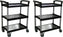 Omcan - 32.5” x 16.25” Black Plastic Bussing Cart, Pack of 2 - 24183