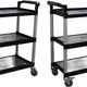 Omcan - 32.5” x 16.25” Black Plastic Bussing Cart, Pack of 2 - 24183