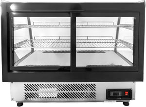 Omcan - 35" Drop-in Curve Glass Refrigerated Showcase With 3.95 Cu.Ft. Capacity - 48887