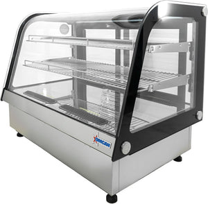 Omcan - 35" Drop-in Curve Glass Refrigerated Showcase With 3.95 Cu.Ft. Capacity - 48887