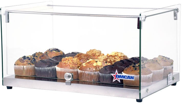 Omcan - 35 L Capacity Countertop Food Display Case with Square Front Glass - 44371