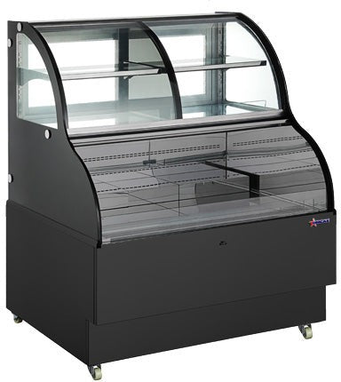 Omcan - 36" Dual Service Open Refrigerated Floor Display Case With 12.5 Cu.Ft Capacity - 47106